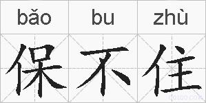 保不住的拼音