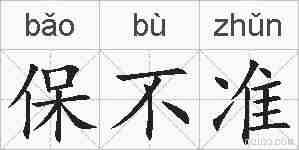保不准的拼音