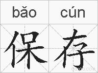 保存的拼音