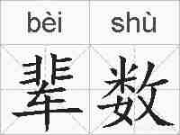 辈数的拼音