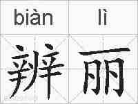辨丽的拼音