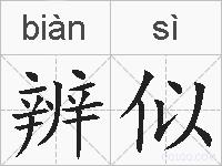 辨似的拼音