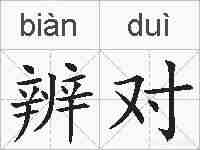 辨对的拼音