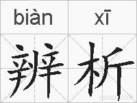 辨析的拼音