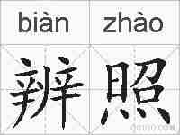 辨照的拼音