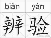 辨验的拼音