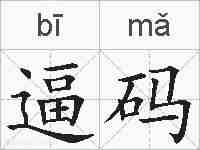 逼码的拼音