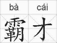 霸才的拼音