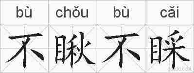 不瞅不睬的拼音