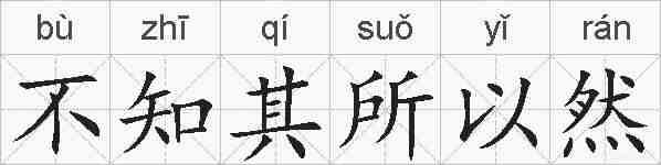 不知其所以然的拼音