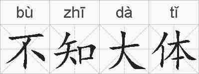 不知大体的拼音