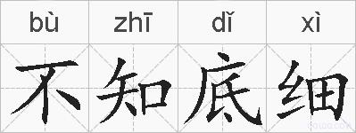 不知底细的拼音