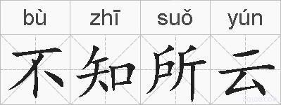 不知所云的拼音