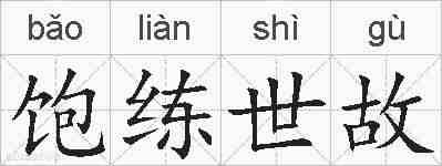 饱练世故的拼音