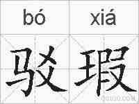 驳瑕的拼音