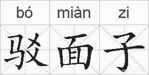 驳面子的拼音