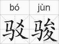 驳骏的拼音