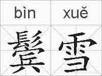 鬓雪的拼音