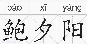 鲍夕阳的拼音