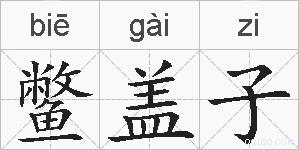 鳖盖子的拼音