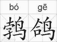 鹁鸽的拼音
