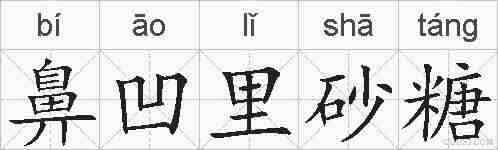 鼻凹里砂糖的拼音