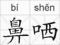鼻哂的拼音