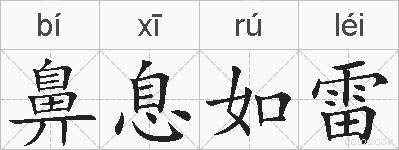 鼻息如雷的拼音