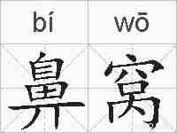 鼻窝的拼音