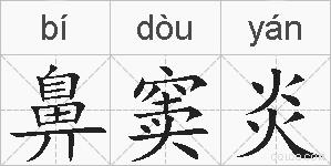鼻窦炎的拼音