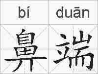 鼻端的拼音