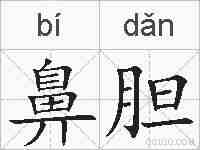 鼻胆的拼音