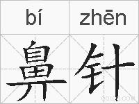 鼻针的拼音