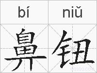 鼻钮的拼音