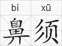 鼻须的拼音