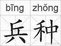 兵种的拼音