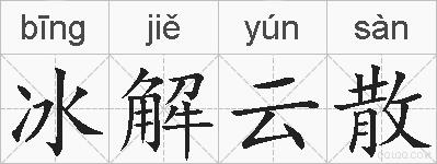 冰解云散的拼音