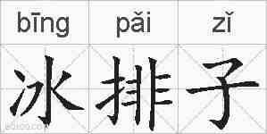 冰排子的拼音