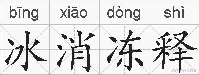 冰消冻释的拼音