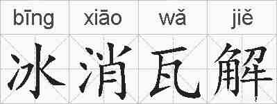 冰消瓦解的拼音