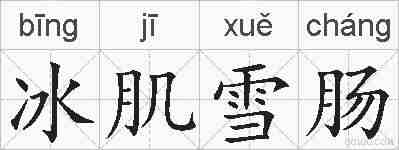 冰肌雪肠的拼音