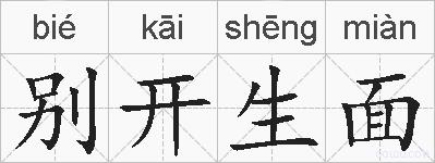别开生面的拼音
