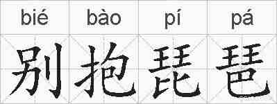 别抱琵琶的拼音