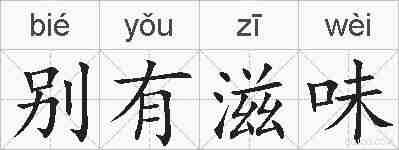别有滋味的拼音