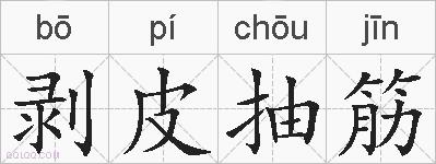 剥皮抽筋的拼音