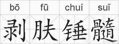 剥肤锤髓的拼音