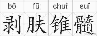 剥肤锥髓的拼音
