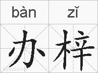 办梓的拼音