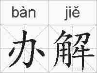办解的拼音