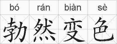勃然变色的拼音